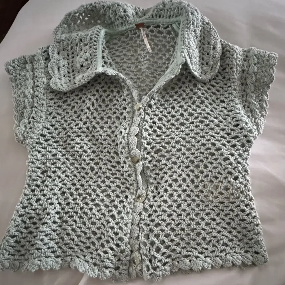 Free People Lily Crochet Top